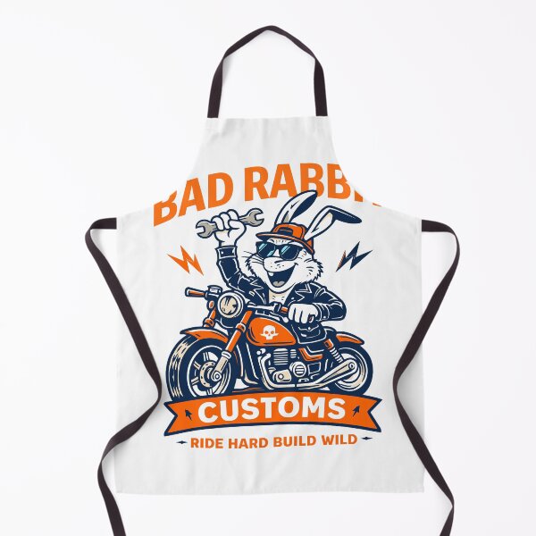 Item preview, Bad Rabbit Customs Motorcycle T-Shirt designed and sold by Matinez Pink.