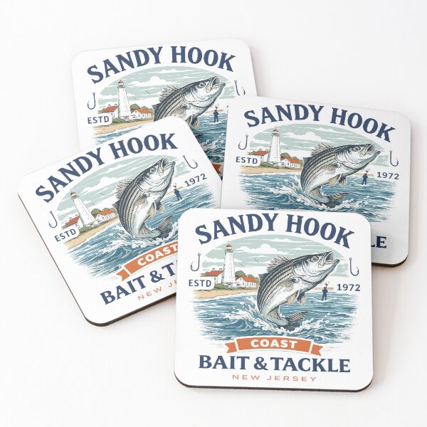 Item preview, Sandy Hook Bait & Tackle Fishing T-Shirt designed and sold by Matinez Pink.