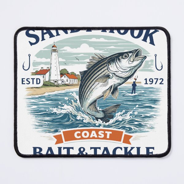 Item preview, Sandy Hook Bait & Tackle Fishing T-Shirt designed and sold by Matinez Pink.
