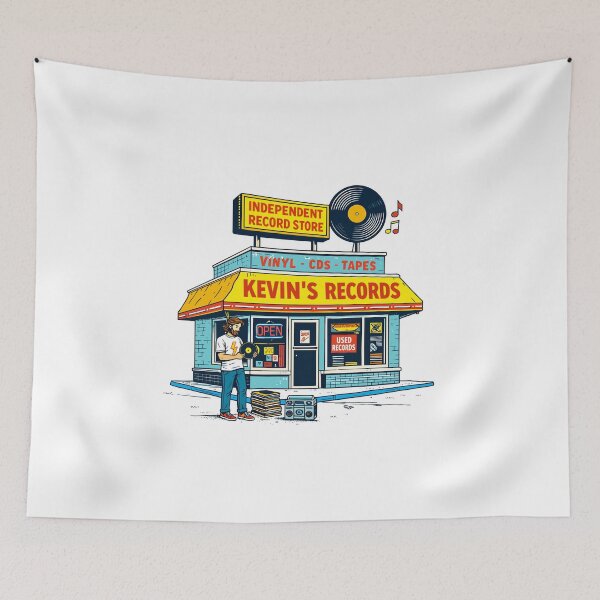 Item preview, Vinyl Records Shop T-Shirt designed and sold by Matinez Pink.
