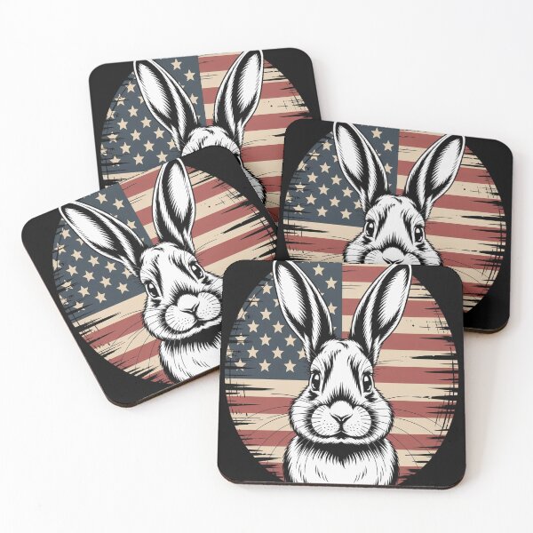 Item preview, Patriotic Red White Blue Cute Bunny Independence Day 1 designed and sold by TheRetroStyle.