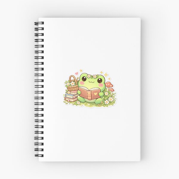 Item preview, Kawaii Frog Reading a Book | Cute Cottagecore Frog Reader Sticker designed and sold by AidaAviles.