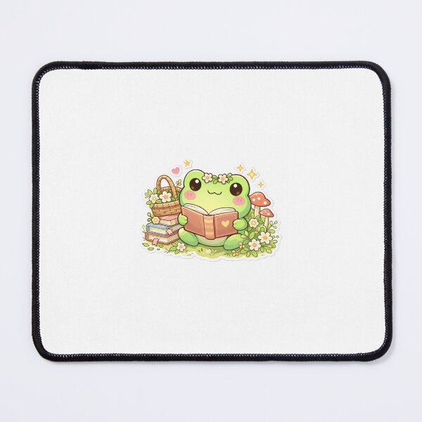 Item preview, Kawaii Frog Reading a Book | Cute Cottagecore Frog Reader Sticker designed and sold by AidaAviles.