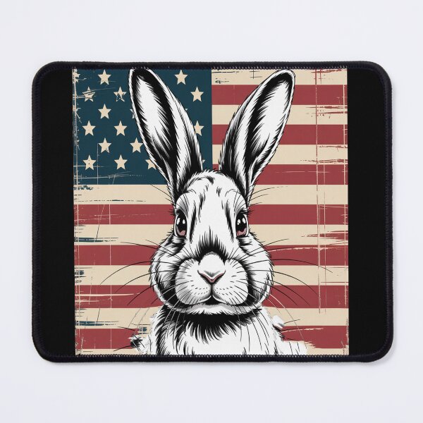 Item preview, Patriotic Red White Blue Cute Bunny Independence Day designed and sold by TheRetroStyle.