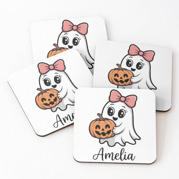 Item preview, Personalized Girls Halloween Girls Ghost Halloween Natural Girls Cute Fall designed and sold by Moon-Ape.