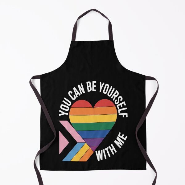 Item preview, Proud LGBTQ Ally Rainbow Equality Heart Flag Be Yourself designed and sold by NicolaMail.