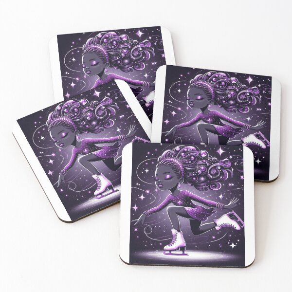 Item preview, Skate with loose Corn rolls Purple designed and sold by Lucienne Reimagined.