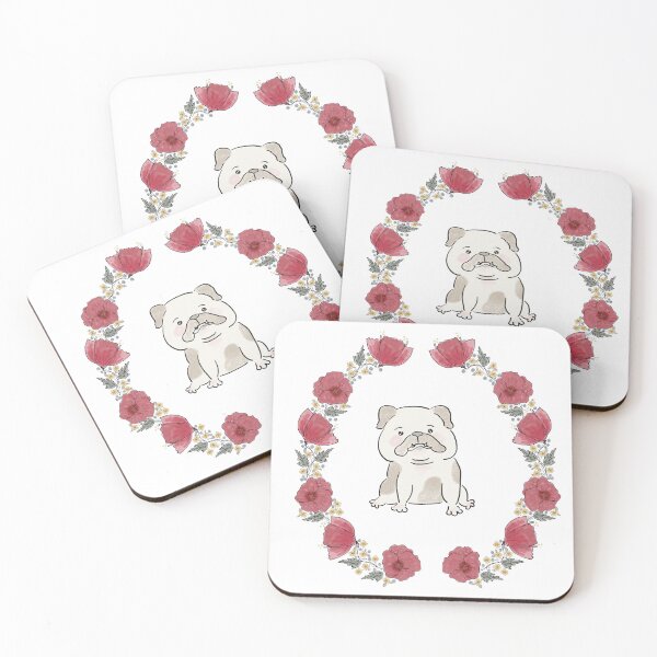 Item preview, Devil Pup in Ring of Poppies designed and sold by OohRahOriginals.