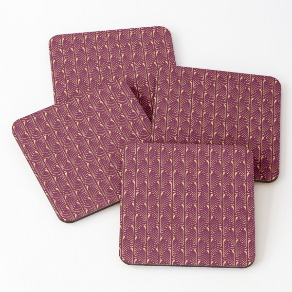 Item preview, Art Deco Burgundy and Gold Pattern designed and sold by nkirouac.