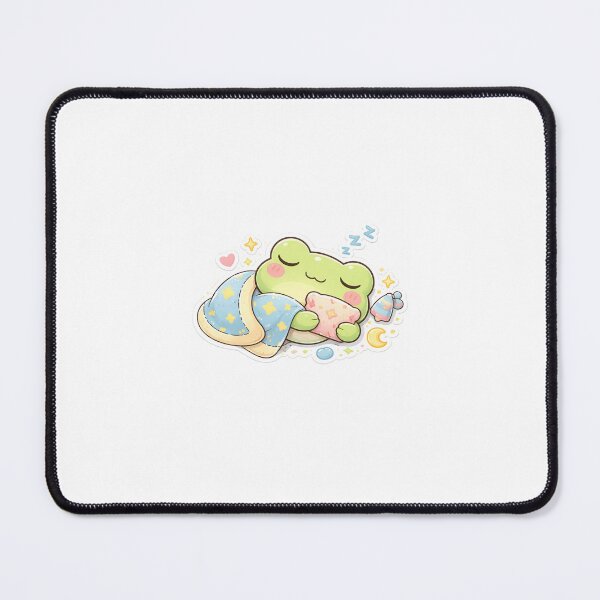 Item preview, Kawaii Frog Sleeping with Pillow | Cute Sleepy Frog Sticker designed and sold by AidaAviles.