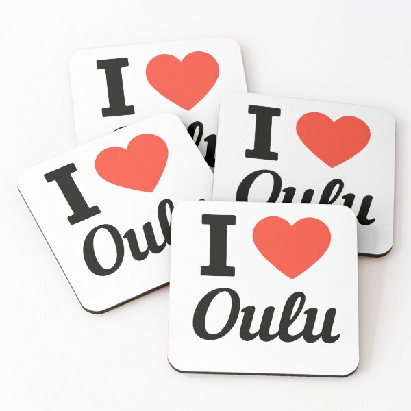 Aperçu de l'œuvre J'aime Oulu | Typographie de ville finlandaise | Design nordique alliant culture, technologie et nature créée et vendue par PaintedPixels01.