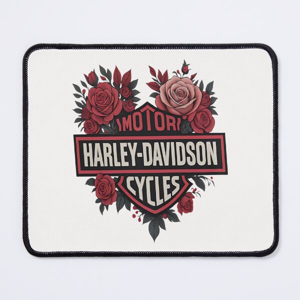 Item preview, Harley-Davidson Bar & Shield with Roses designed and sold by HyphThonia.