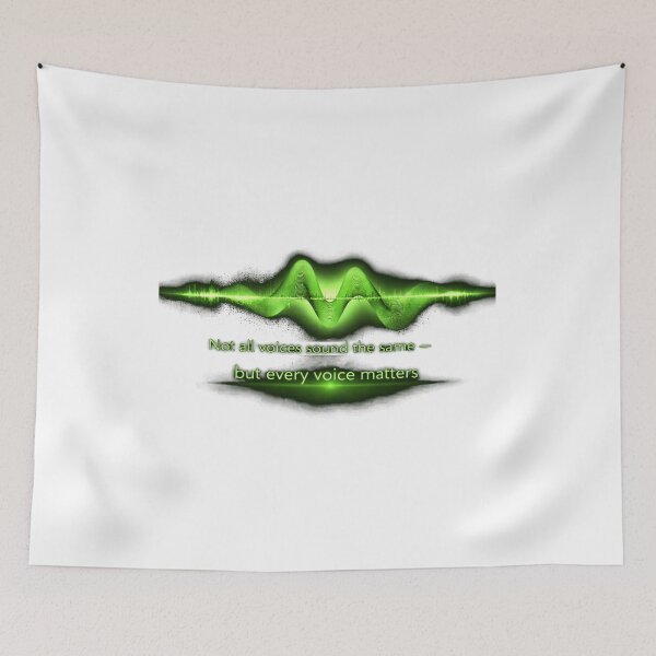 Item preview, Not All Voices Sound the Same -Every Voice Matters Green Sound Wave with starburst designed and sold by Mirgonhood.