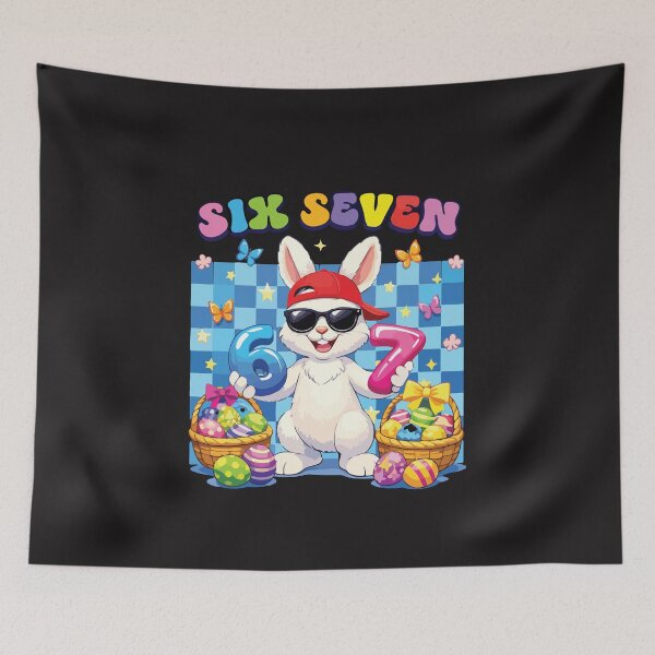 Item preview, Six Seven 67 Meme Funny Easter Bunny Kids Humor Boy Design designed and sold by kiralynstration.