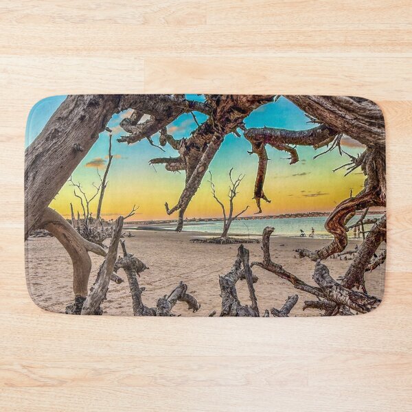 Item preview, Driftwood Portal – Coastal Roots Framing the Shoreline at Sunset designed and sold by aadventures.
