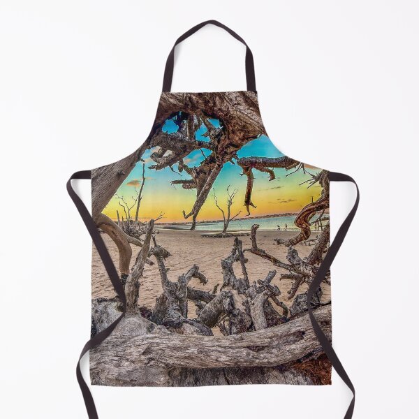 Item preview, Driftwood Portal – Coastal Roots Framing the Shoreline at Sunset designed and sold by aadventures.