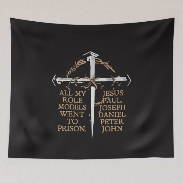 Item preview, All My Role Models Went To Prison Jesus Christian Faith Humor Message Design designed and sold by kiralynstration.
