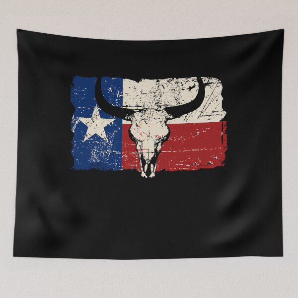 Item preview,  U.S. State Texas Bull Skull Flag Look designed and sold by mosstaphashop.