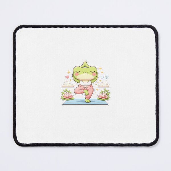 Item preview, Kawaii Frog Doing Yoga | Cute Calm Frog Yoga Sticker designed and sold by AidaAviles.