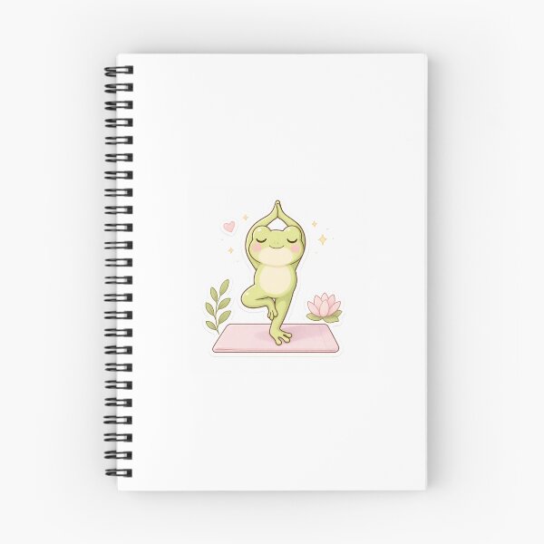 Item preview, Kawaii Frog Doing Yoga | Cute Calm Frog Yoga Sticker designed and sold by AidaAviles.