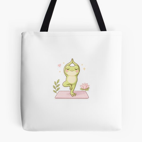 Item preview, Kawaii Frog Doing Yoga | Cute Calm Frog Yoga Sticker designed and sold by AidaAviles.