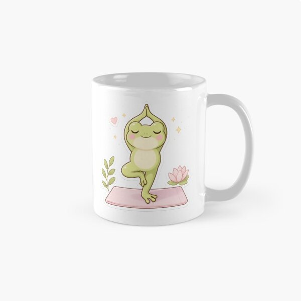 Item preview, Kawaii Frog Doing Yoga | Cute Calm Frog Yoga Sticker designed and sold by AidaAviles.