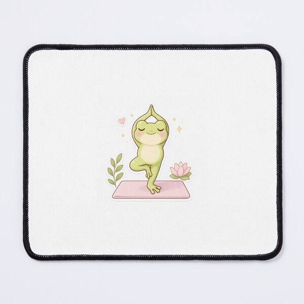 Item preview, Kawaii Frog Doing Yoga | Cute Calm Frog Yoga Sticker designed and sold by AidaAviles.