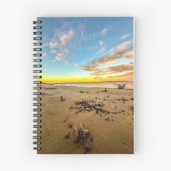 Item preview, Open Shoreline – Wide Coastal Sunset Landscape with Driftwood designed and sold by aadventures.