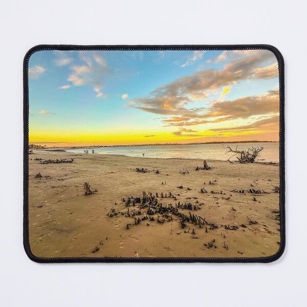 Item preview, Open Shoreline – Wide Coastal Sunset Landscape with Driftwood designed and sold by aadventures.