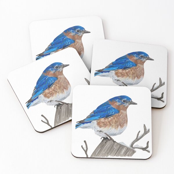 Item preview, Eastern Bluebird Colored Pencil Art designed and sold by Heather Barker.