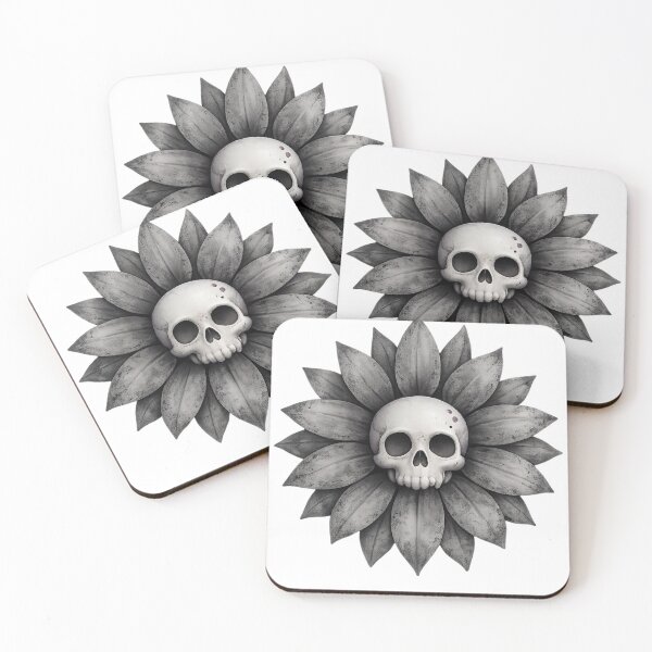 Item preview, Skull Sunflower Design | Dark Floral Aesthetic | Gothic Botanical Art designed and sold by halesyeahhh.