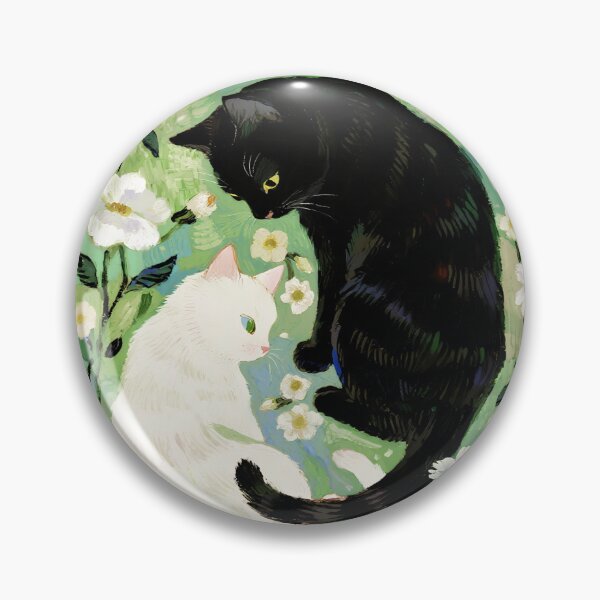 Item preview, Black cat and white cat designed and sold by xianxiu-ling.