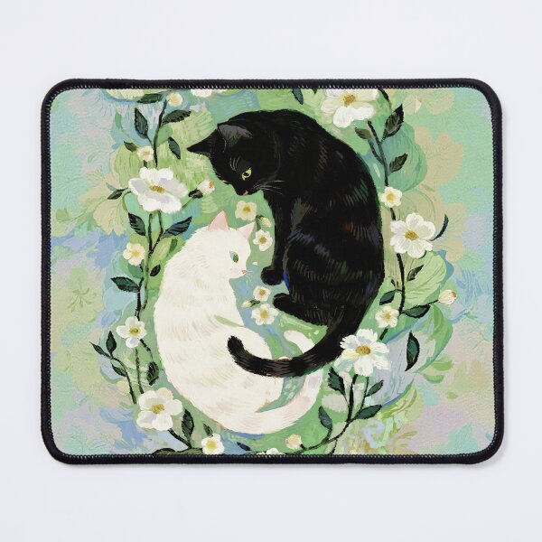 Item preview, Black cat and white cat designed and sold by xianxiu-ling.