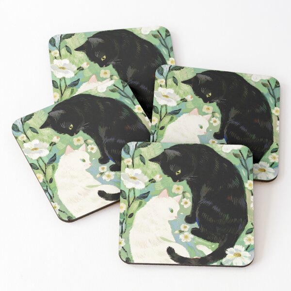Item preview, Black cat and white cat designed and sold by xianxiu-ling.