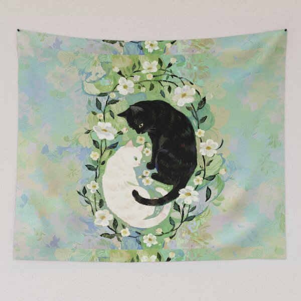 Item preview, Black cat and white cat designed and sold by xianxiu-ling.