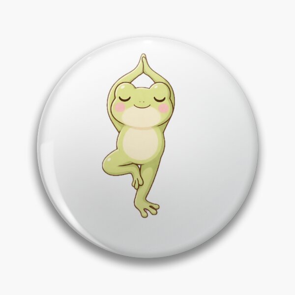 Item preview, Kawaii Frog Doing Yoga | Cute Calm Frog Yoga Sticker designed and sold by AidaAviles.