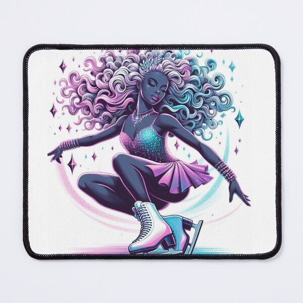 Item preview, Glorious Hair Black Figure Skater designed and sold by Lucienne Reimagined.
