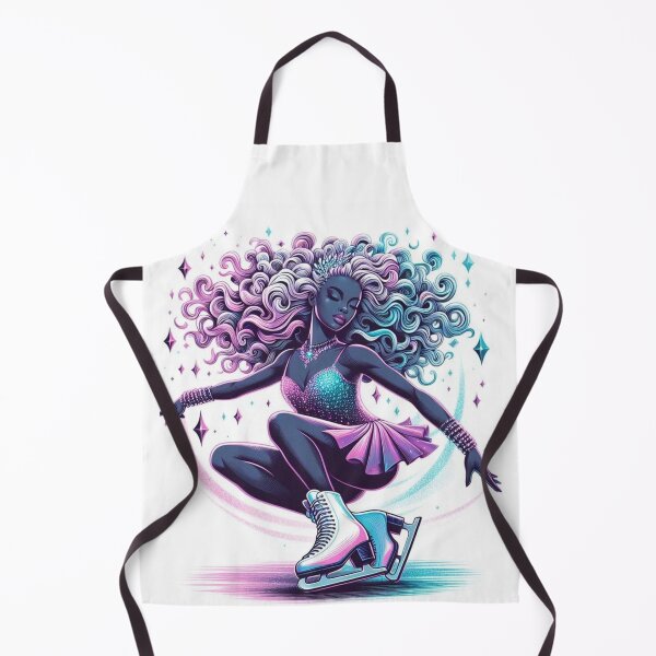 Item preview, Glorious Hair Black Figure Skater designed and sold by Lucienne Reimagined.