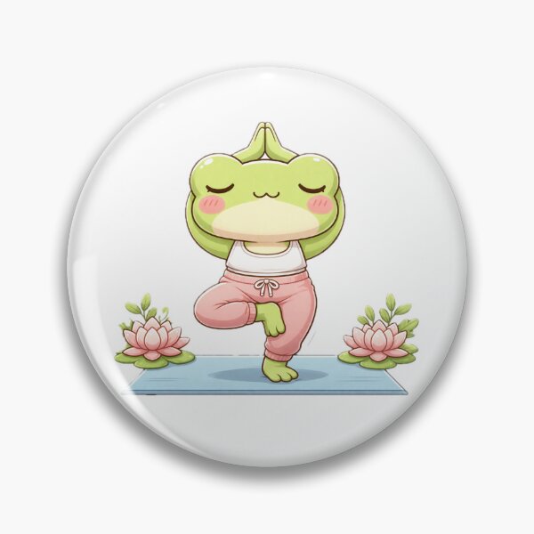 Item preview, Kawaii Frog Doing Yoga | Cute Calm Frog designed and sold by AidaAviles.