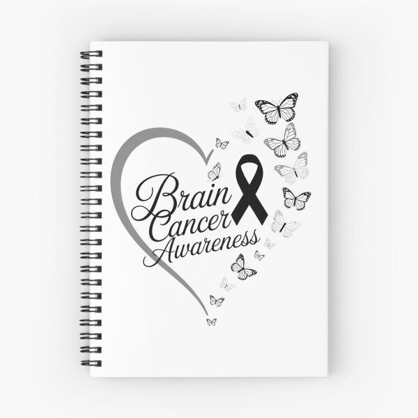 Item preview, Brain Cancer Awareness Warrior Brain Cancer Ribbon Butterflies Heart designed and sold by Moon-Ape.