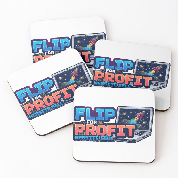 Item preview, Flip for Profit Website Sell Retro Gaming Style Illustration designed and sold by PixelWaveBD.