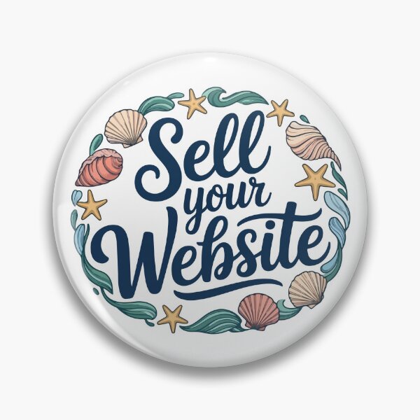 Item preview, Sell Your Website Coastal Blue Typography Business Design designed and sold by PixelWaveBD.
