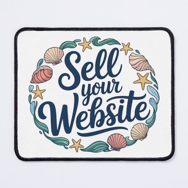 Item preview, Sell Your Website Coastal Blue Typography Business Design designed and sold by PixelWaveBD.