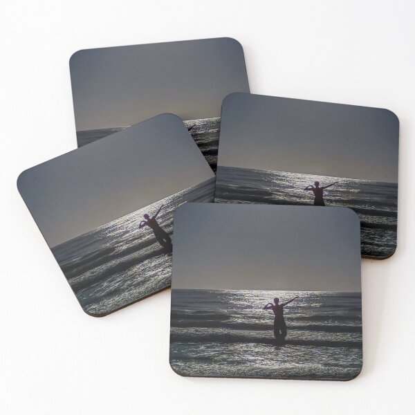 Item preview, Into the Light – Ocean Silhouette at Night Reflected Waves designed and sold by aadventures.