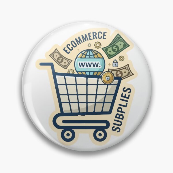 Item preview, Ecommerce Supplies Shopping Cart Online Business Illustration designed and sold by PixelWaveBD.
