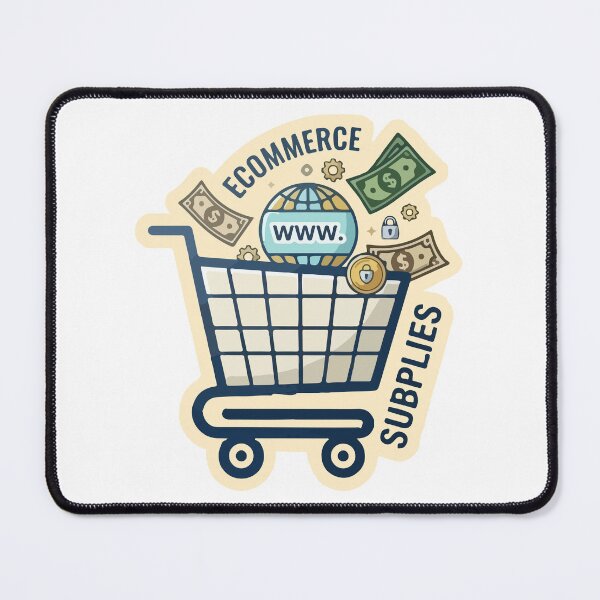 Item preview, Ecommerce Supplies Shopping Cart Online Business Illustration designed and sold by PixelWaveBD.