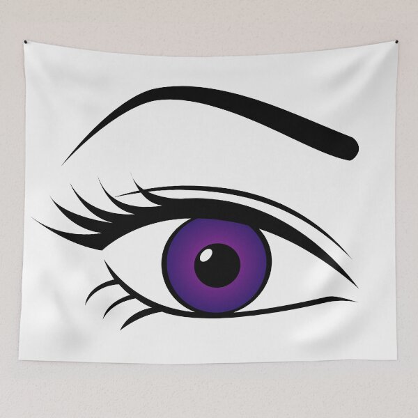 Item preview, Violet Right Eye Purple Anime Style Big Expressive Eye Art designed and sold by Lainey1978.