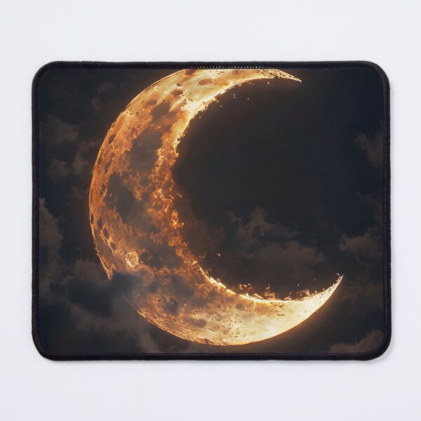 Item preview, Glowing Crescent Moon iPhone Case with Dark Sky designed and sold by FestivityFinds.