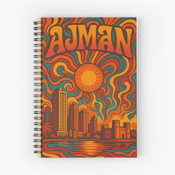 Item preview, I Love Ajman | Modern Typography Design | Vibrant UAE Coastal City Pride Artwork designed and sold by PaintedPixels01.