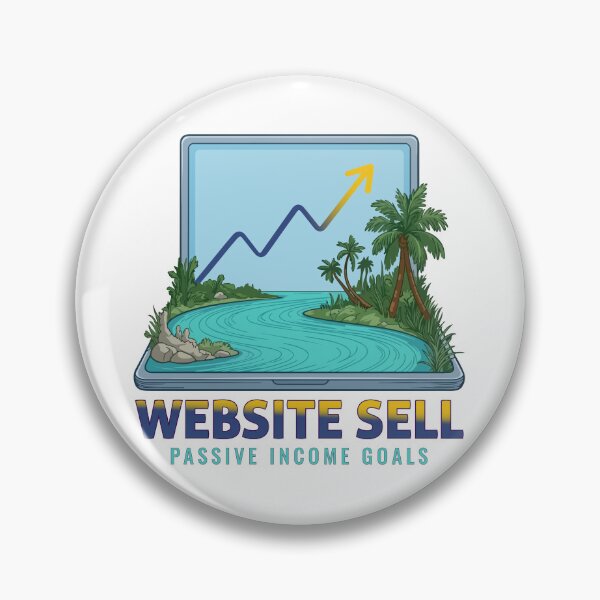 Item preview, Website Sell Passive Income Goals Laptop Tropical Oasis Sticker designed and sold by PixelWaveBD.